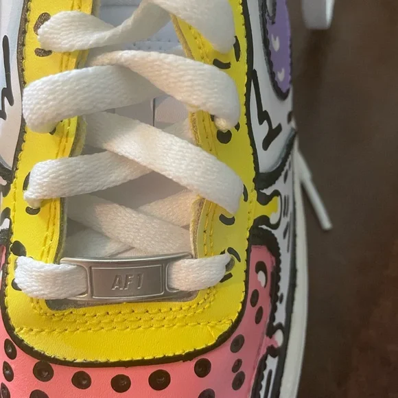 Nike Multicolor Graphic Sneakers Air Force 1 - CUSTOM PAINTING - Picture 3 of 9